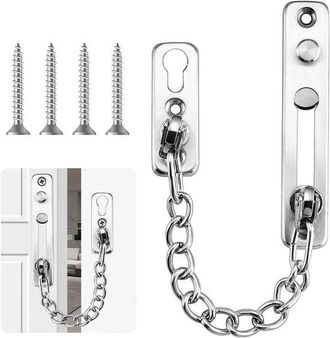 OEM Allecto Plus - Cadena Antirrobo Para Cerradura De Puerta Fabricada En Acero Inoxidable 304 Para Puertas De Hoteles Y Viviendas