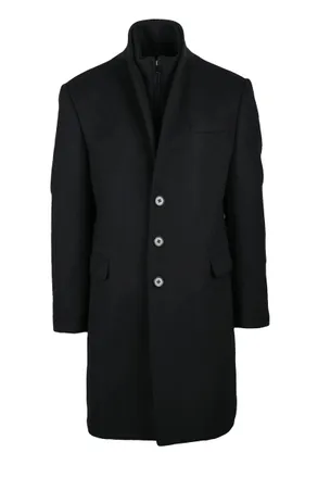 Emporio Armani Coat Wool Polyamide - Black