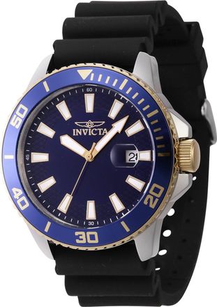 Invicta Pro Diver 46092 Heren Horloge - Quartz Uurwerk - Roestvrij Staal met blauwe Wijzerplaat - 45mm