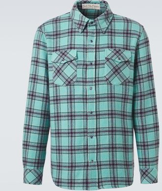 God's True Cashmere Camisa de cachemir a cuadros con amatistas