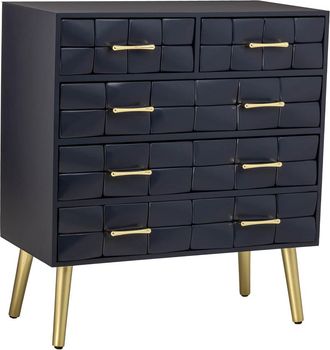 Wanderlust Deco C&oacute;moda De Madera Negro 72.5x35x79h Cm