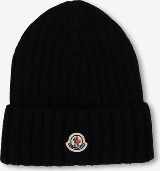 Moncler Strickm&uuml;tze mit gesticktem Logo
