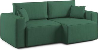 Divani.Store Morfeo Sof&aacute; Con Asiento Extra&iacute;ble En Tela Impermeable 180 Cm Verde