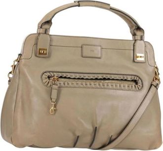 Chlo&eacute; Pre-owned Handbags, female, Beige, Size: ONE SIZE Pre-owned Leather Handbag