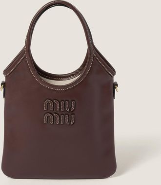 Miu Miu Ivy Leather Handbag, Woman, Briarwood