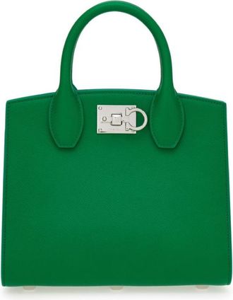 Ferragamo Small Studio Box Gancini Buckle Tote Bag