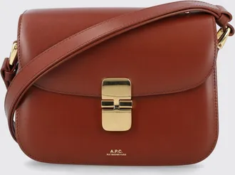 A.P.C. A. P.C. Mini borsa a tracolla Grace in pelle bovina liscia con patta e fibbia