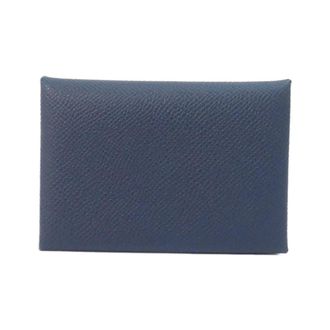 Herm&egrave;s Blue Epsom Leather Coin Purse/Coin Case (Pre-Owned)