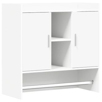 vidaXL Estante De Pared Montada En La Pared Blanco 80 X 36 X 80 Cm Vidaxl