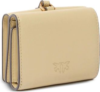 Pinko Portafoglio in pelle con logo - Giallo