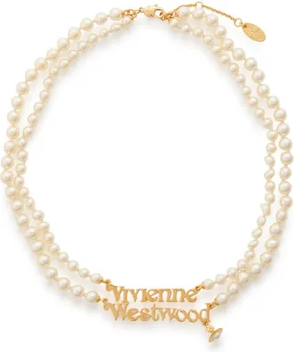 Vivienne Westwood Amelia Layered Faux Pearl Necklace - Gold