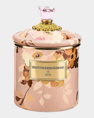 MacKenzie-Childs Wild Rose Mauve Small Canister