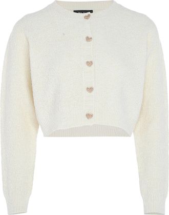 Mymo Vest met fantasiegaren Dames wolwit