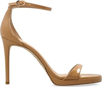 Stuart Weitzman High Heel Sandalen - Dames - Sandalen met hakken - Beige - 40 1/2 EU - Schoenen