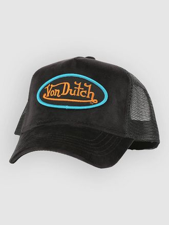 Von Dutch Velvet Trucker Cap schwarz