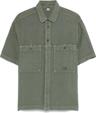 C.P. Company Camicia in lino - Verde
