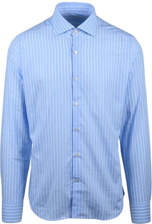 Ghirardelli Light Blue Striped Cotton Ghirardelli Shirt