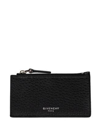 Givenchy Portacarte in pelle con zip - Nero