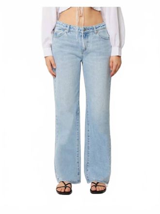 Rolla's Heidi Low Straight Leg Jeans In Blue