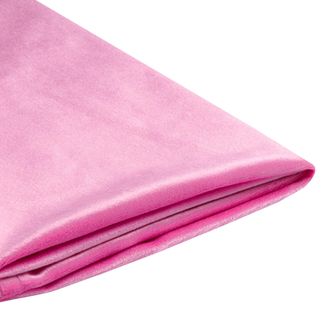Beliani Funda Extra&iacute;ble De Terciopelo Fucsia Para Cama 90 X 200 Cm Fitou