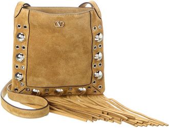 Valentino Nellcote Small Suede Shoulder Bag