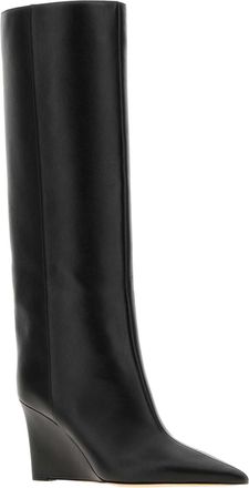 Jimmy Choo London Womens Black Leather Blake Boots Scarpe Con Tacco High Heel Shoes