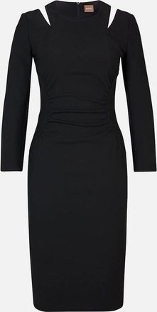 HUGO BOSS Womens Dadeka Dress - Black - Size: 10