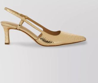 Michael Kors textured mid heel slingback pumps