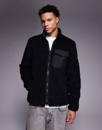 Barbour Mossdale - Giacca in pile nera-Nero