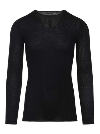 Rick Owens Ribbed Round Neck Pullover