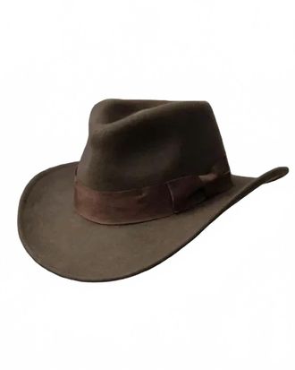 Dorfman Pacific Mens Indy All Seasons Outback Fedora Hat In Brown