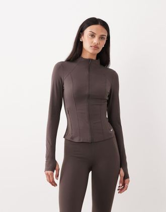 Tala DayFlex - Giacca con zip marrone moka