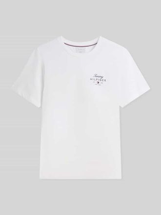 Tommy Hilfiger Regular Fit T-Shirt aus reiner Baumwolle in Weiss, Gr&ouml;&szlig;e XXL