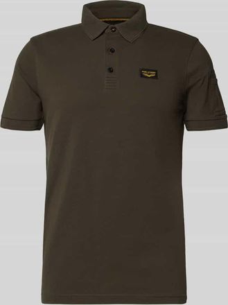 PME Legend Slim Fit Poloshirt mit Label-Stitching Modell TRACKWAY in Oliv, Gr&ouml;&szlig;e XXXL