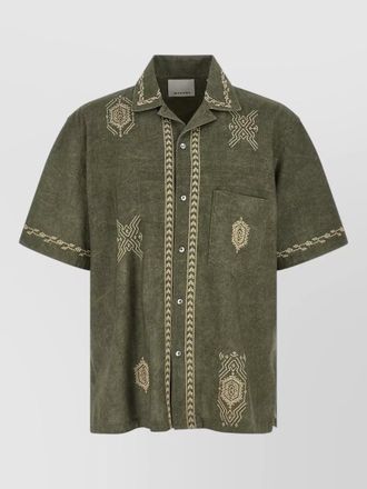 Isabel Marant zekim shirt chest pocket embroidered collar