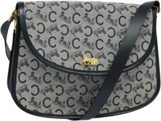 Celine Pre-owned Canvas celine-bags - Dames - Vintage Schoudertas - Blauw - ONE Size - Leer - Vintage