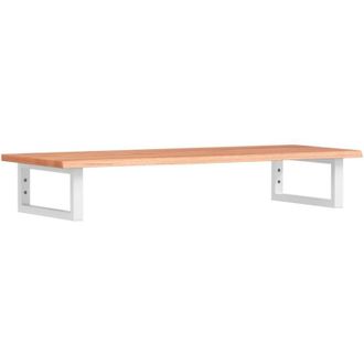 vidaXL Vidaxl - Estante De Lavabo De Pared De Acero Y Madera Maciza De Roble