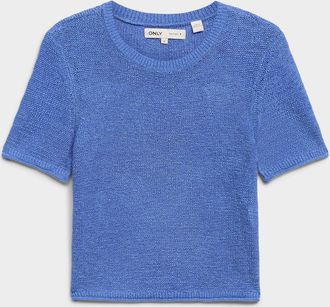 Only Womens Rolled trim fine-knit sweater