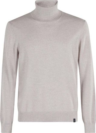 Fay Chroom Hoge Hals Sweater Lange Mouw - Heren - Coltruien - Grijs - XL - Truien & Vesten