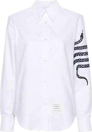 Thom Browne Snake 4-Bar Cotton Shirt