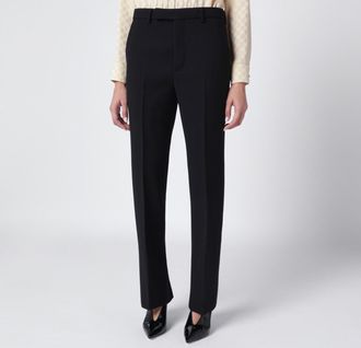 Gucci Black skinny wool trousers