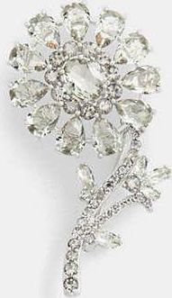 Coach Crystal Flower Brooch