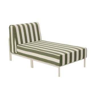 Oviala Rec&aacute;mara a rayas para sal&oacute;n de jard&iacute;n modular en tela verde acqui