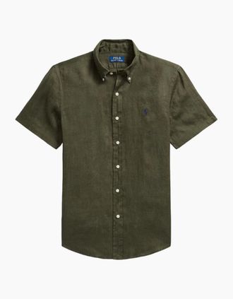 Polo Ralph Lauren Mens Polo Ralph Lauren SS Linen Shirt 503 Armadillo - Size: 44/Regular