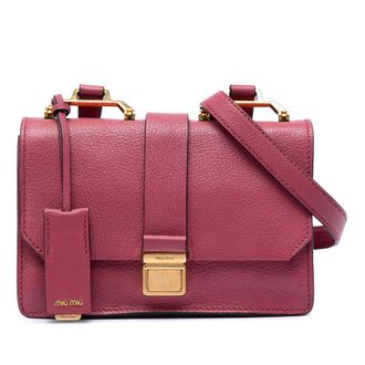 Miu Miu Pre-owned Miu Miu Goatskin Madras Crossbody Ladies 9Z7KB7BRRWNISF46