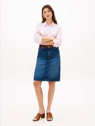 Tommy Hilfiger Mid Rise Straight Denim Pencil Skirt