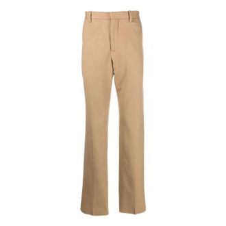 Off-white slim-cut Tailored Cashmere Trousers Brown OMCA214F22FAB0066200