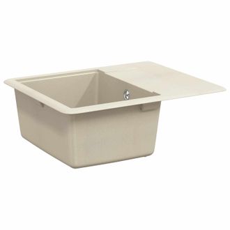 vidaXL Lavabo 80% Cuarzo Y 20% Resina 560 X 460 Mm Beige Vidaxl