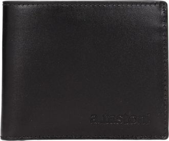 A.Testoni Leren Portemonnee - Heren - Portefeuilles - Zwart - ONE Size - Leer - Accessoires