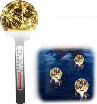 OEM Term&oacute;metro Solar Led Flotante De F&aacute;cil Lectura Para Piscinas, Term&oacute;metro Inal&aacute;mbrico Para Ba&ntilde;os De Hielo Y Ba&ntilde;eras